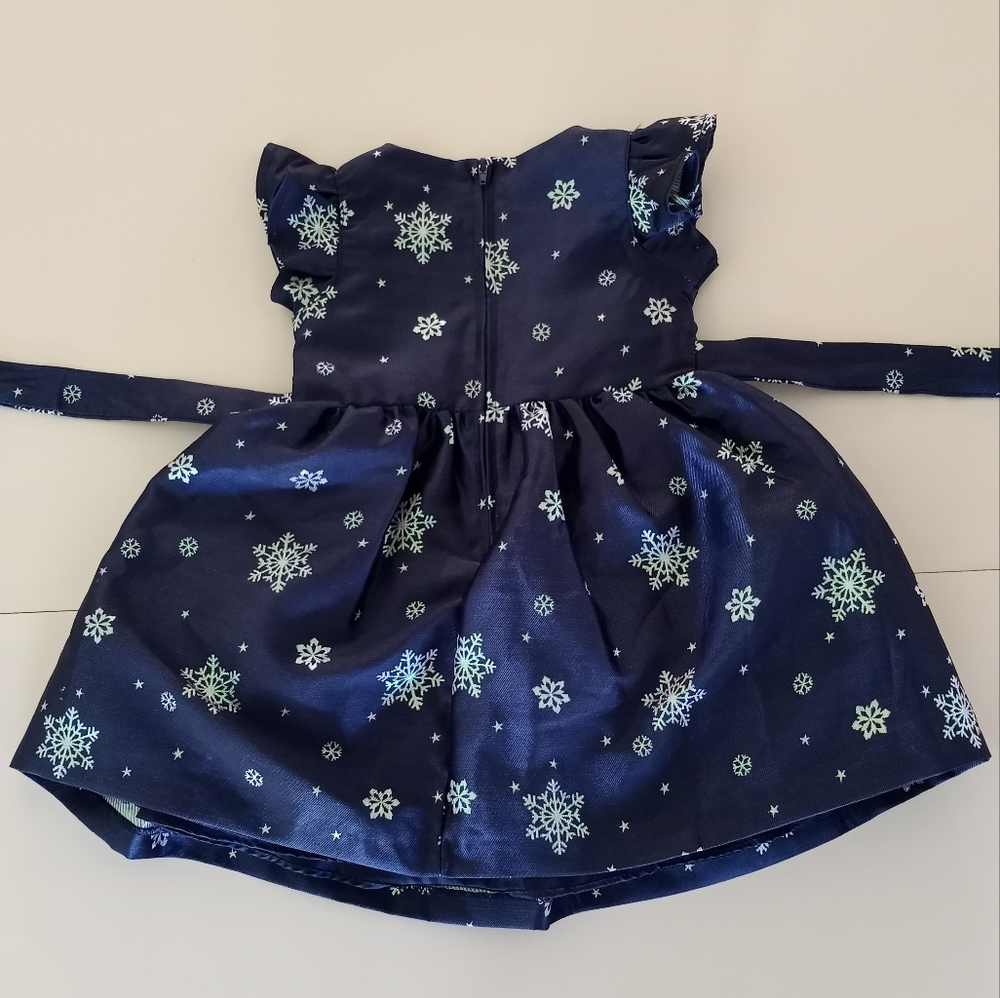 Bonnie Jean Snowflake Christmas Dress Toddler Girls Size 2T - Picture 4 of 14